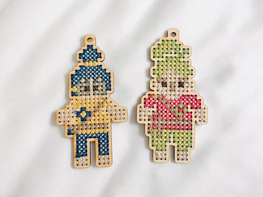 It Takes Two Cross-Stitch Keychain DIY Cross-Stitch Kit