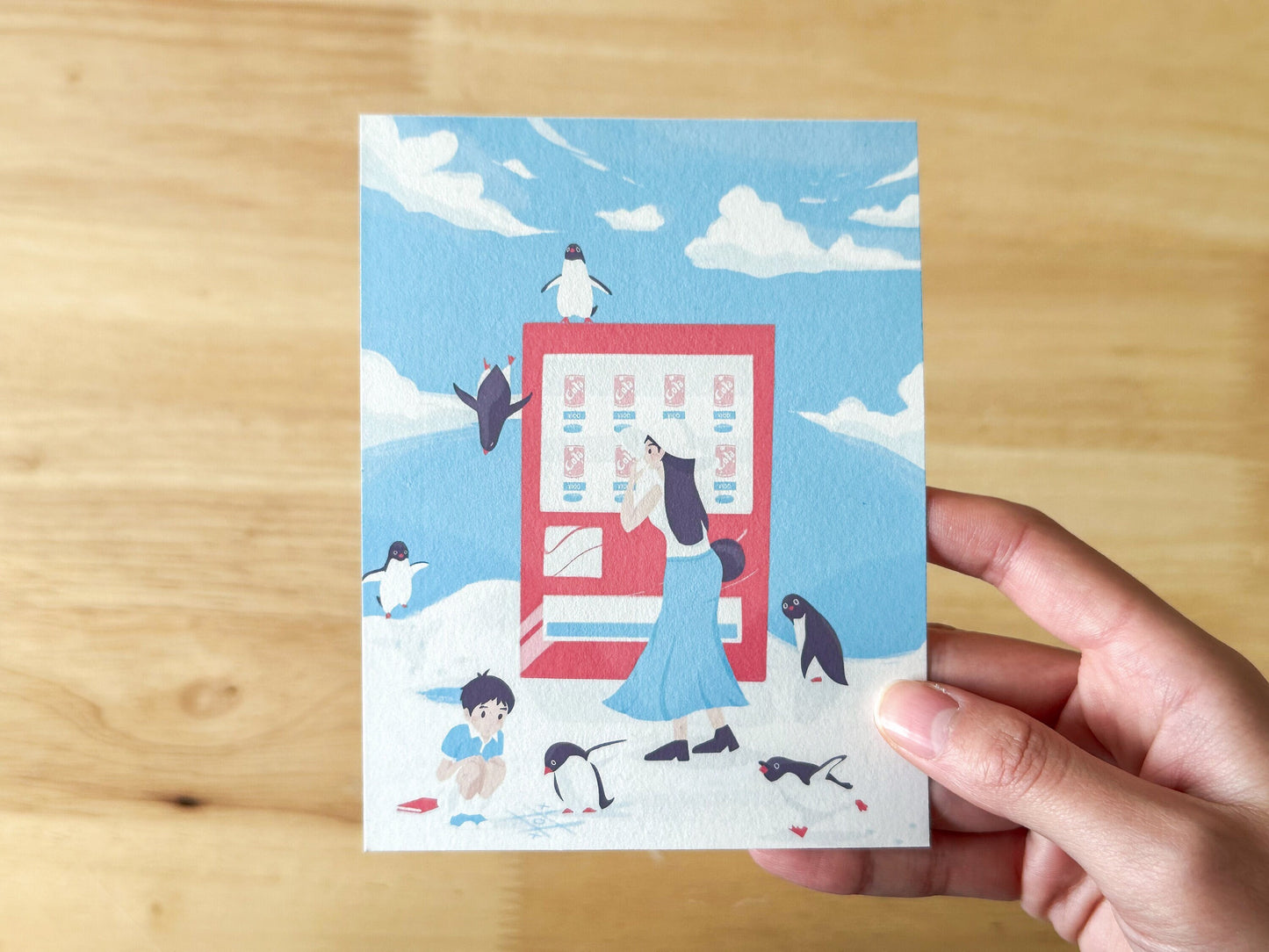 Penguin Vending Postcard