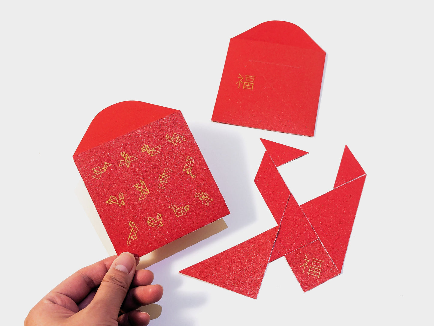 Dragon Tangram Red Pocket Envelopes