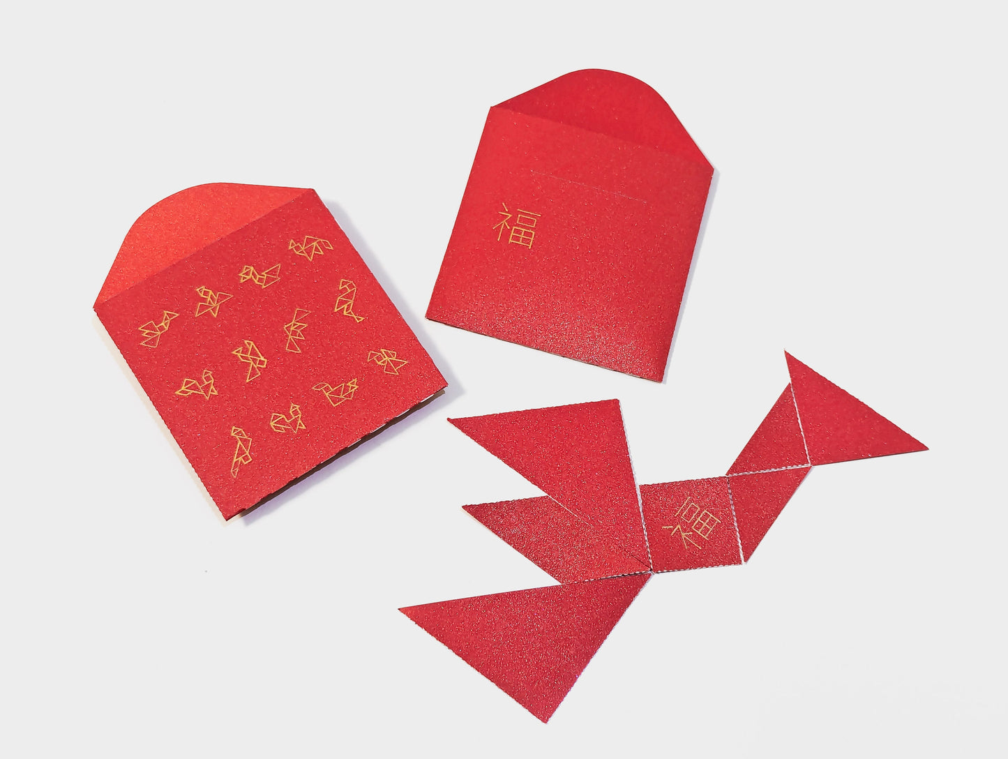 Dragon Tangram Red Pocket Envelopes